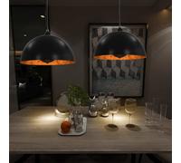 2x Plafonniers Semi-sphérique Lampe Eclairage Lumière Salle à Manger Maison Intérieur Cuisine Salle de Séjour Bureau 50876