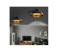 vidaXL Plafonniers semi-sphériques 2 pcs 50873 - E27 Noir et doré, pour intérieur