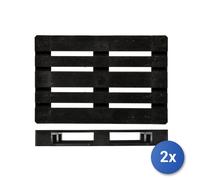 2x Planche Bancale Simplybox en Plastique, Noir, 20x30x4 cm