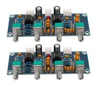 2X Planchette de Tonalité NE5532 Préampli Avec Treble Bass Réglage Du Volume Ton Préamplificateur Contrôleur pour Carte D'Amplificateur