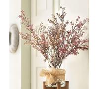 2x plante artificielle "gypsophile" avec fleurs en rose et blanc, 83 cm, branches décoratives, fleur artificielle, fleur décorative