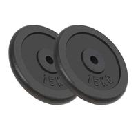 2x Plaque de Poids 2x15 kg Disque de Poids d'Haltère Musculation Fonte vidaXL