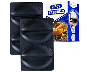2x Plaques à Chaussons pour Gaufrier Panini XA800812 pour Tefal | pour Snack Collection pour Snack Time - Garantie de 10 Ans - MONTERAL