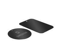 2x Plaques Métalliques Smartphone Adaptateur Support Magnétique Noir