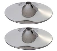 2x plateau de sol pour tabouret de bar / chaise pivotante / chaise de salle à manger, chrome Ø 38,5cm