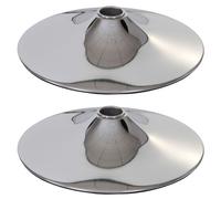2x plateau de sol pour tabouret de bar / chaise pivotante / chaise de salle à manger, chrome Ø 45cm