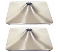 2x Plateau De Sol Pour Tabouret De Bar, Chaise Pivotante, Rectangulaire, Métal Brossé Ø 37,5cm Multicolore