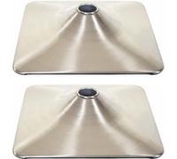 2x plateau de sol pour tabouret de bar métal brossé Ø 37,5cm Gris G