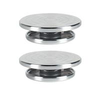 2X Plateau Tournant En Alliage D'Aluminium à Double Face 12 / 15cm pour Outils de Rotation de Roue de Poterie de Plate