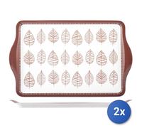 2X Plateaux En Mélamine Michelle Cm 46,5X29,5 H&H