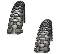 2x Pneu poussette universel tout terrain 12 pouces 12"" 1/2 x 2 1/4 62-203 à crampon 3 roues pneus