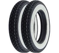 2x Pneus Blancs Kenda K333 3.00-10 (3 x 10) 42J TT
