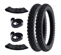 2x pneus Enduro Motocross VeeRubber VRM022 2.75-17 (2 3/4 x 17) 47R TT + chambre à air + fond de jante