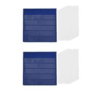 2X Poche pour Tablette Graphique avec Cartes 20X EffaçAbles à Sec, de Poche PéDagogique D'Ordinateur de Table à Double et Autoportant (13X12 Pouces)