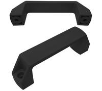 2x POIGNEE PLASTIQUE NOIR LONGUEUR 130MM A VISSER POLYAMIDE RENFORCE TIROIR ARMOIRE MEUBLE OUTILLAGE