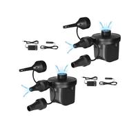 2X Pompe à Air Électrique pour Piscines. Gonfleur - Dégonfleur de Matelas Portable. Gonfleur pour Matelas, Flotteurs, Emballage sous Vide, avec 3 Buses. Compresseur 240V AC / 12V DC.