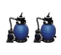 2x Pompes à Filtre à Sable 400 W Filtration Piscine Jardin Extérieur vidaXL