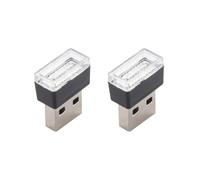 2X Portable USB LED Voiture Lumière Intérieur de Voiture USB Atmosphère Lumière Plug and Lumière Décorative ÉClairage D'Urgence