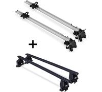 2x porte-vélos Bike Pro + barres de toit Menabo Tema acier compatibles avec Seat Ibiza 3/5 portes 2002-2008