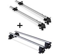 2x porte-vélos Bike Pro + barres de toit Menabo Tema compatibles avec la Lancia Lybra (break 5 portes) 1999-2005
