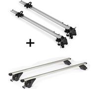 2x porte-vélos Bike Pro + barres de toit/rails VDP KING2 compatibles avec Land Rover Discovery (5 portes) à partir de 17 ans