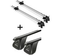 2x porte-vélos Bike Pro + barres de toit VDP en acier compatibles avec VW Caddy 3-5 portes à partir de 2003