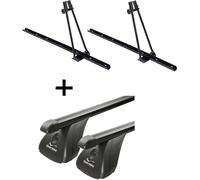 2x porte-vélos ORION + barres de toit VDP en acier compatibles avec Fiat Ulysse II 5 portes 2002-2010