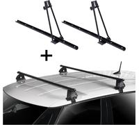 2x porte-vélos ORION + barres de toit VDP EVO acier compatibles avec Ford Escort 4 portes 1990-1999