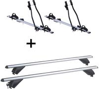 2x porte-vélos SAGITTAR + barres de toit en aluminium RB003 compatibles avec Land Rover Discovery (5 portes) à partir de 2017
