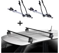 2x porte-vélos SAGITTAR + barres de toit VDP EVO acier compatibles avec Audi Q2 (GA) 5 portes à partir de 2017