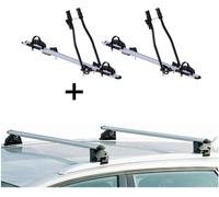 2x porte-vélos SAGITTAR + porte-bagages CRV107A compatible avec Renault Koleos II 5 portes à partir de 2017