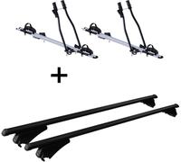 2x porte-vélos SAGITTAR + porte-bagages Tiger Alu XL compatible avec BMW X5 (E70) 2010-2013