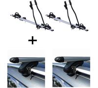 2x porte-vélos SAGITTAR + porte-vélos sur rail VDP L120 compatibles avec VW Passat Variant 35i 83-96