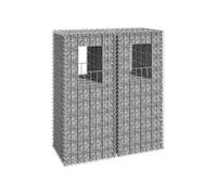 vidaXL Poteaux à panier de gabion 2 pcs 40x40x100 cm Fer