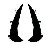 2X pour Benz GLC Classe X254 2023 2024 2025 AMG Line Diffuseur Pare-Chocs Arrière Becquet Coupe-Vent Garniture Couverture par ABS Body Kit Aileron Voiture(Gloss Black)