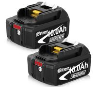 2X Powayup 18V 10.0Ah Replacement pour Makita Batterie 18V BL1850 BL1845 BL1845B BL1815 BL1840 BL1840B BL1830B BL1820 BL1830 BL1835 BL1835B 194309-1 194205-3 LXT-400 avec indicateur LED
