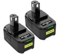 2X Powayup Remplacement pour Ryobi Batterie 18V 5,0Ah P108 RB18L25 RB18L13 RB18L50 RB18L40 P102 P103 P104 P105 P106 P107 Outils sans Fil