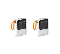 2X Power Bank Box 3X18650 4-en-1 DIY Batterie Charge Boîte de Rangement Cas USB Type C avec Lampe de Poche pour Charger les Téléphones Mobiles,B