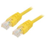 2X PP12-0.25M/Y Patch cord U/UTP 5e Line CCA PVC jaune L: 025m 26AWG GEMBIRD