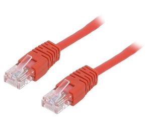2X PP12-0.5M/R Patch cord U/UTP 5e Line CCA PVC rot L: 05m 26AWG ØLeitg: 5mm GE