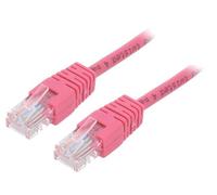 2X PP12-0.5M/RO Patch cord U/UTP 5e Line CCA PVC rose L: 05m 26AWG GEMBIR
