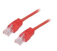 2X PP12-1M/R Patch cord U/UTP 5e Line CCA PVC rouge L: 1m 26AWG ØLeitg: 5mm G...