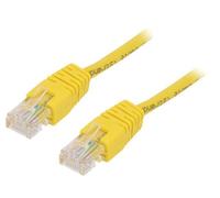 2X PP12-1M/Y Patch cord U/UTP 5e Line CCA PVC jaune L: 1m 26AWG ØLongueur: 5m...