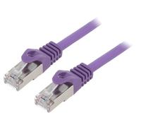 2X PP6-0.25M/V Patch cord F/UTP 6 Line CCA PVC violet L: 025m RJ45 mâle GEM