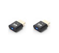 2X Prise Factice 4K Compatible avec Lumière LED pour Cartes Graphiques, Accessoires PC, Adaptateur D'Affichage Visuel de Bureau/Ordinateur