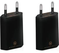 2x Pro Series Power Adapter Usb Adapter Compatible With Apple Iphone, Samsung Galaxy/Mobile Phone Charger, Smartphone Power Plug (1a, 5v) Black