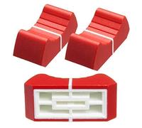2x Prof. Bouton Fader Rouge avec Noir Tableau de Bord Enregistrement 8mm / Levier 1 Schiebeknopf Schieberknopf Potentiomètre à Glissière Bouton Manette Fader
