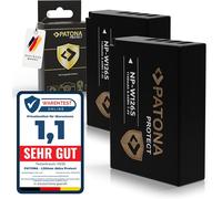 2X Protect NP-W126s Batterie 1140mAh Compatible avec Fuji Fujifilm XM5 X100F X100V X100VI XA1 XA2 XA3 XA5 XS10 XT3 XT20 XT30 II XT5 XT50 X-M5 X M5 X-S10 X-T3 X-T50 NPW126s NP W126s NP-W126