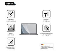 dipos 2x Film protection écran 9H mat pour Apple MacBook Air M2 13 Pouces 2022