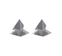 2X Pyramide En Verre Optique de Prisme Polyèdre Rectangulaire de 40 mm de Haut Adapté à L'Enseignement Des Expériences